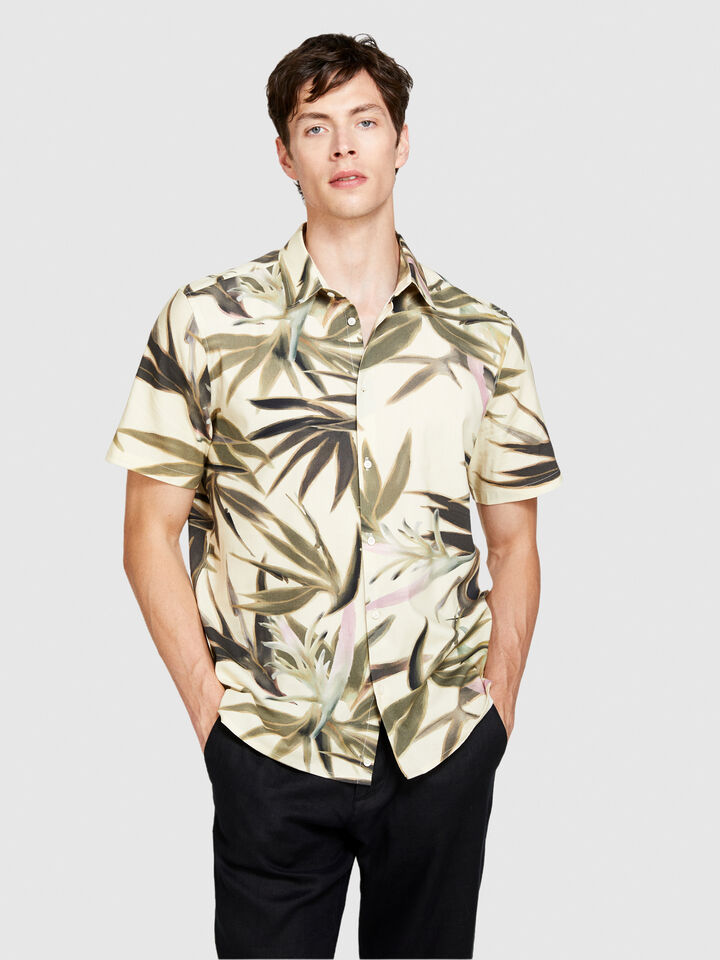 Short sleeve printed shirt - men's slim fit shirts - Multi-color | Sisley image number 4